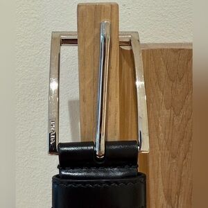 Prada Black Embossed Leather Belt